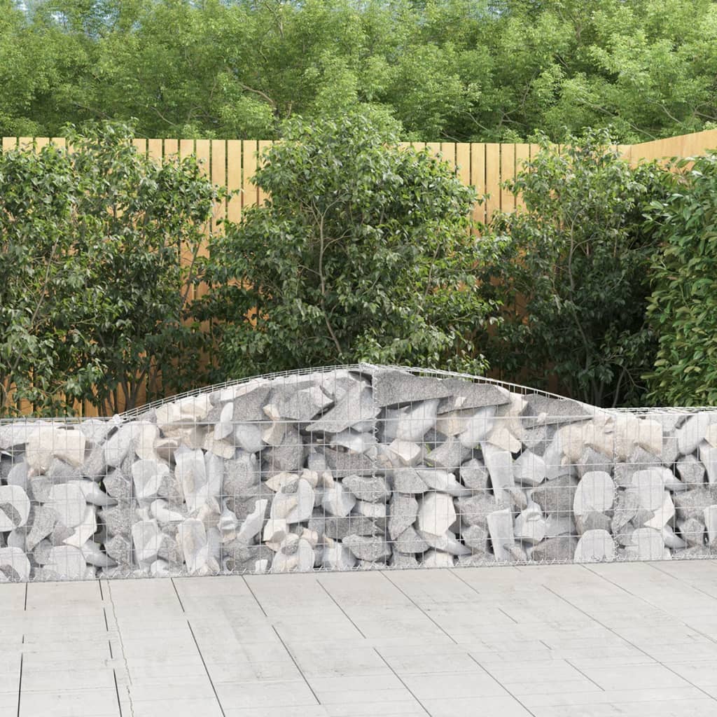 Cesti Gabbioni Ad Arco 8 Pz 400x30x60/80 Cm Ferro Zincato