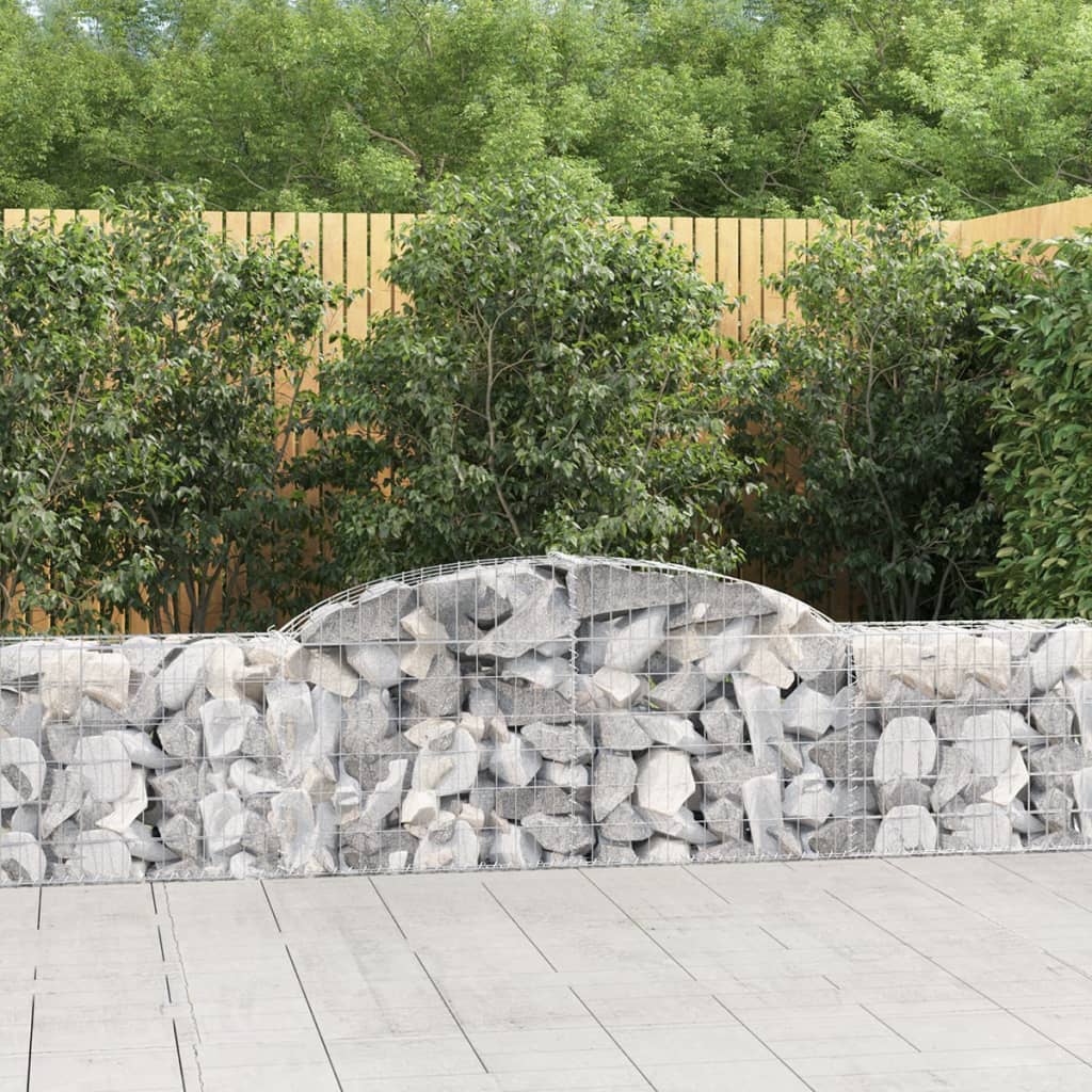 Cesti Gabbioni Ad Arco 9 Pz 300x30x60/80 Cm Ferro Zincato
