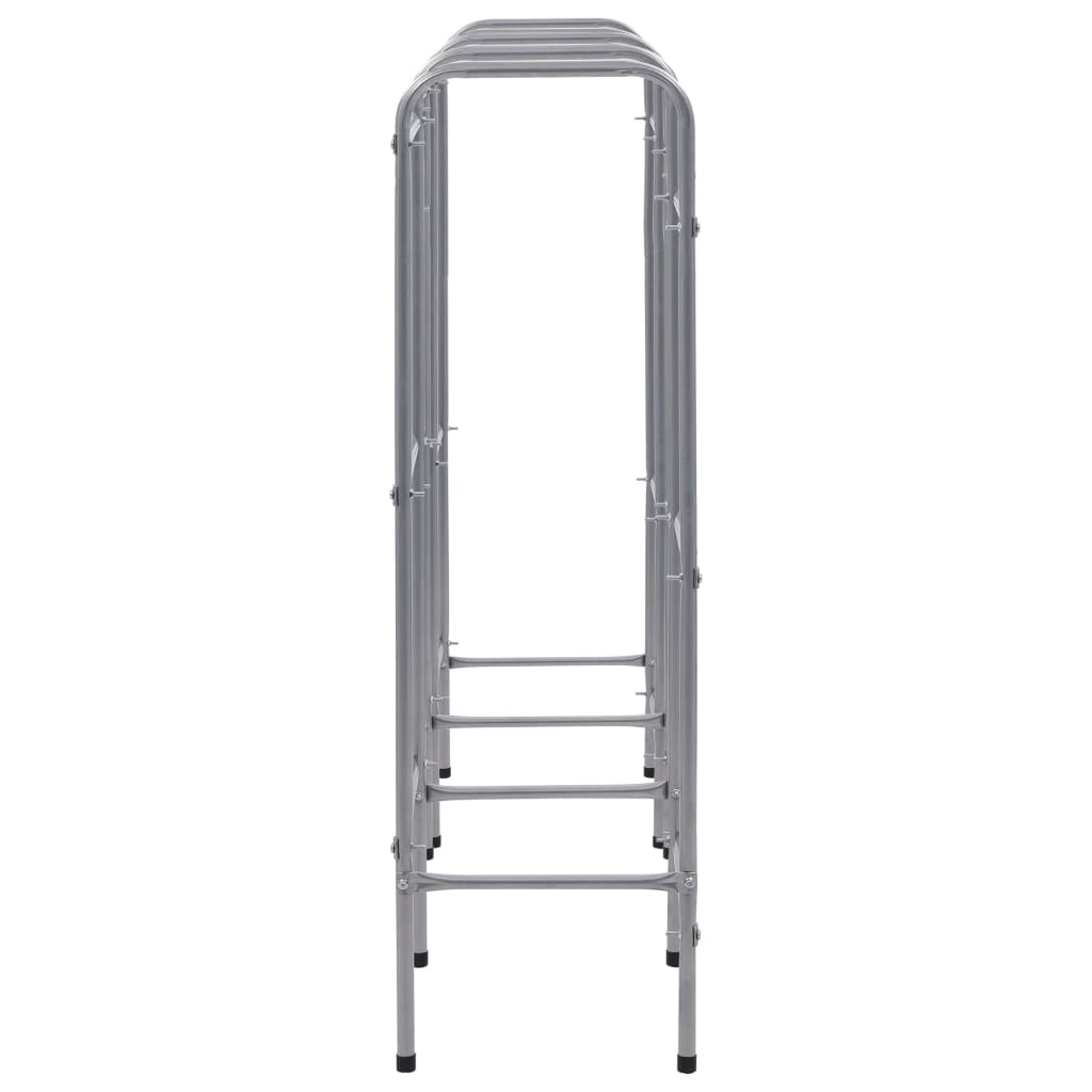 Supporto Con Ripiani Per 9 Casse Argento 145x33x116 Cm Acciaio - Image 4