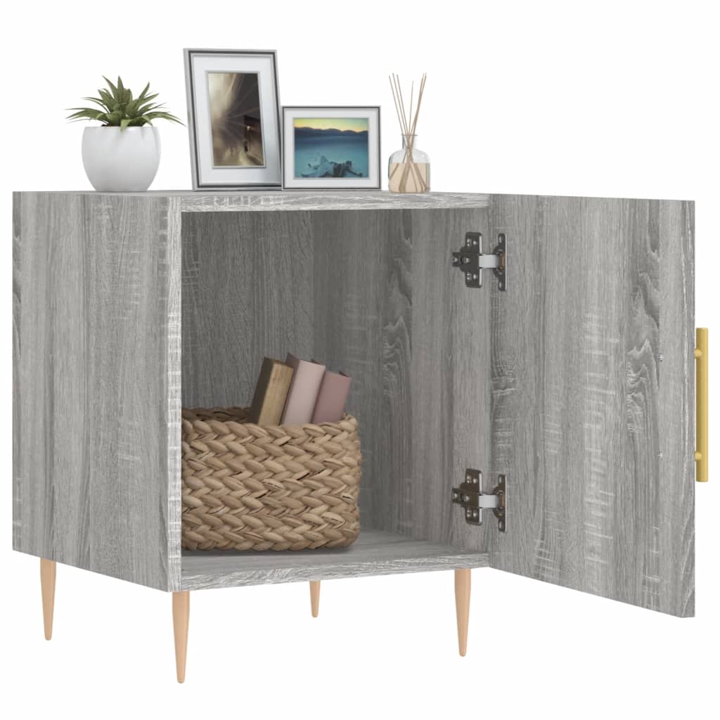 Comodini 2 Pz Grigio Sonoma 40x40x50 Cm In Legno Multistrato - Image 3