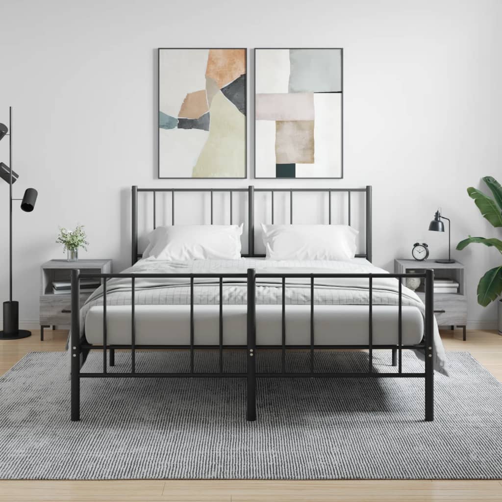 Comodini 2 Pz Grigio Sonoma 40x35x47,5 Cm In Legno Multistrato