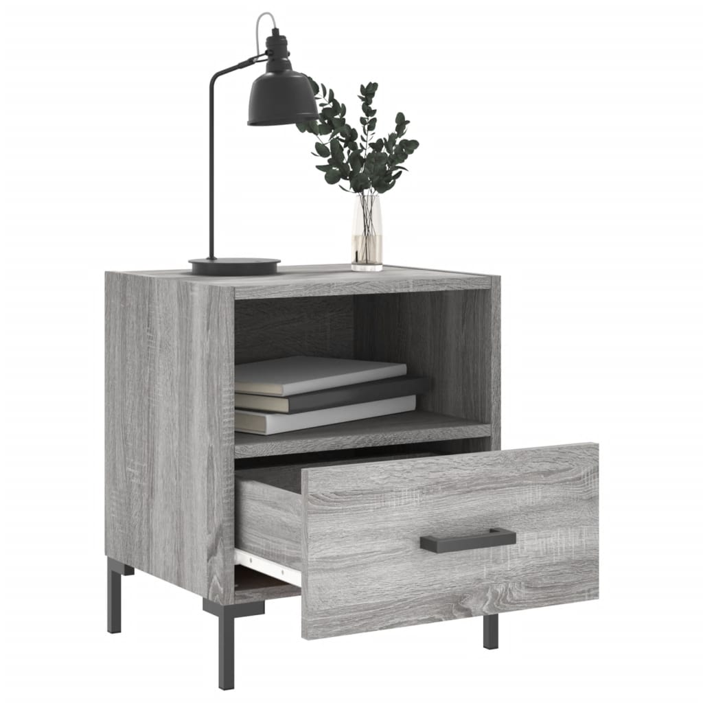 Comodini 2 Pz Grigio Sonoma 40x35x47,5 Cm In Legno Multistrato - Image 3
