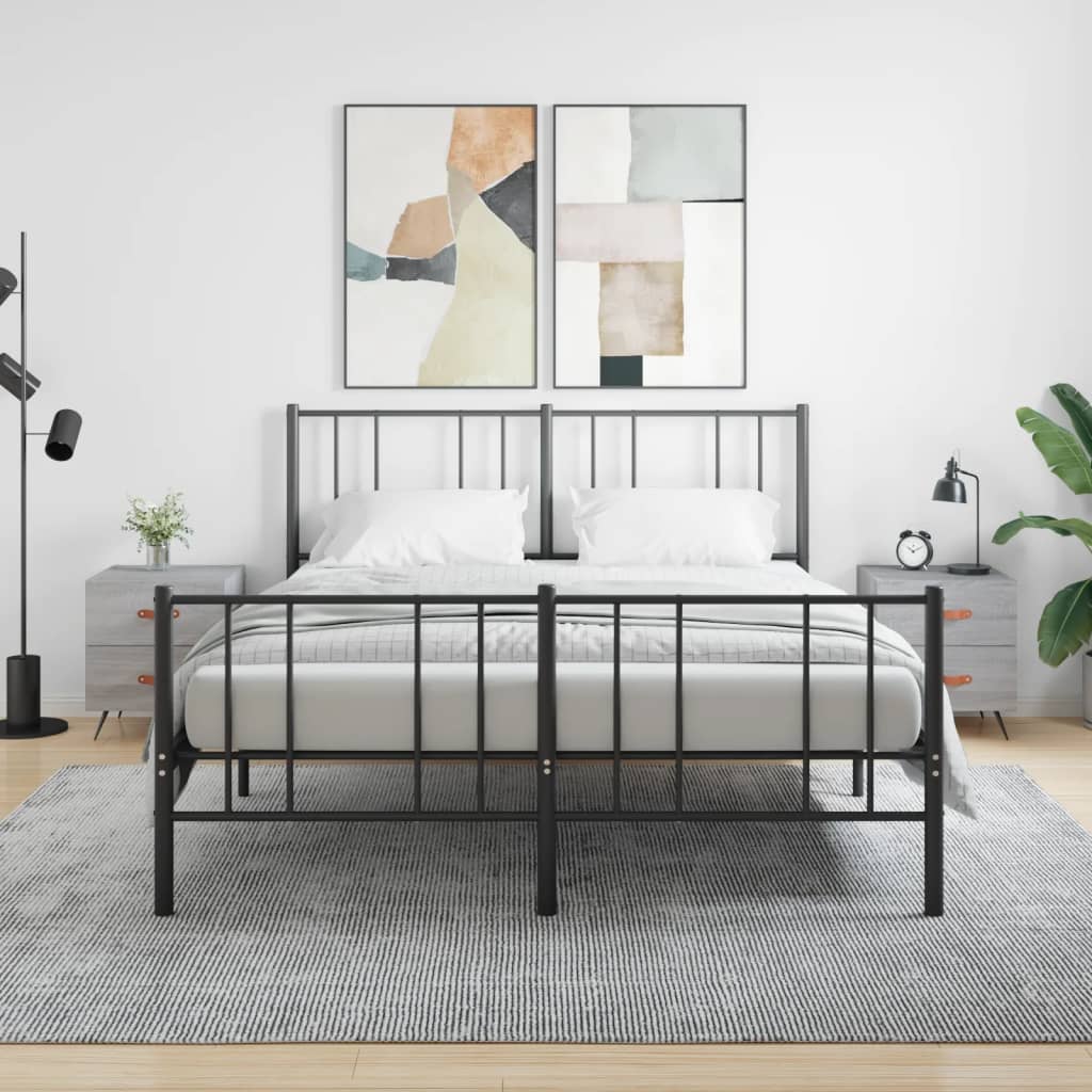 Comodini 2 Pz Grigio Sonoma 40x35x47,5 Cm In Legno Multistrato