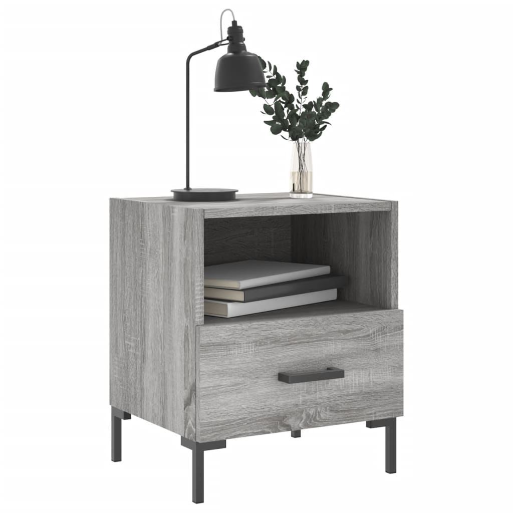 Comodini 2 Pz Grigio Sonoma 40x35x47,5 Cm In Legno Multistrato - Image 4