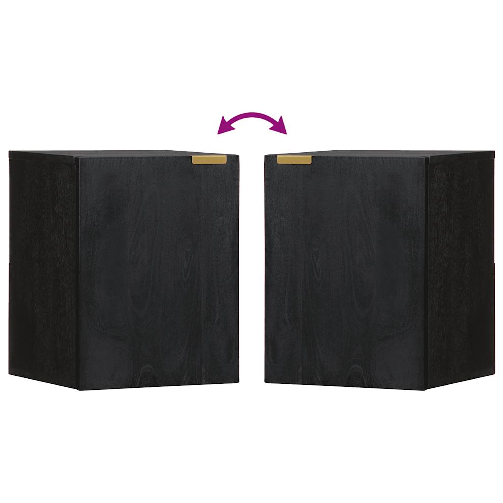 Mobile Pensile Da Bagno Nero 38x33x48 Cm In Legno Multistrato - Image 6