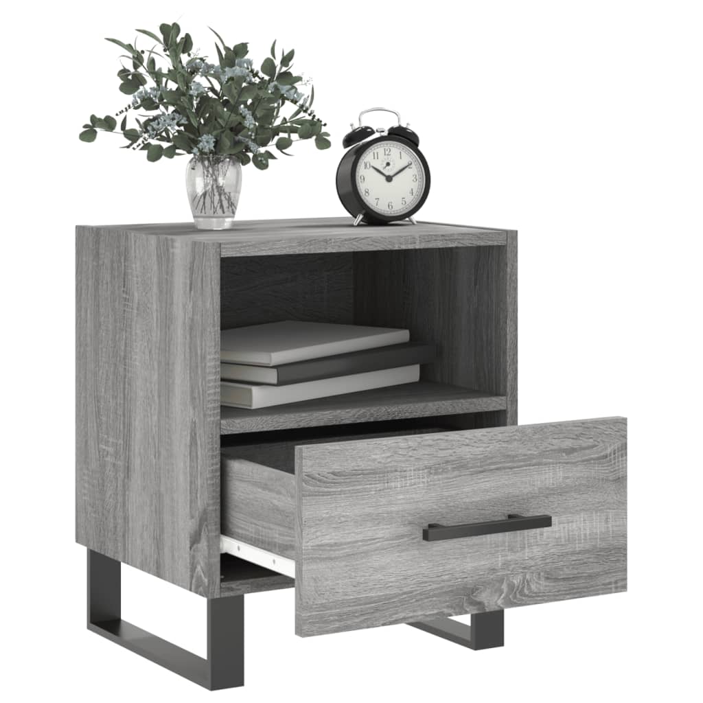 Comodini 2 Pz Grigio Sonoma 40x35x47,5 Cm In Legno Multistrato - Image 3