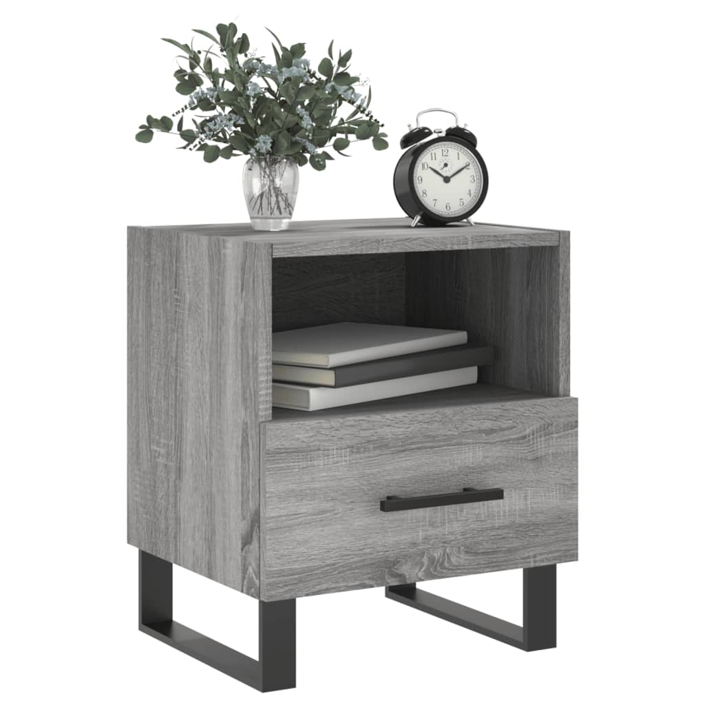 Comodini 2 Pz Grigio Sonoma 40x35x47,5 Cm In Legno Multistrato - Image 4