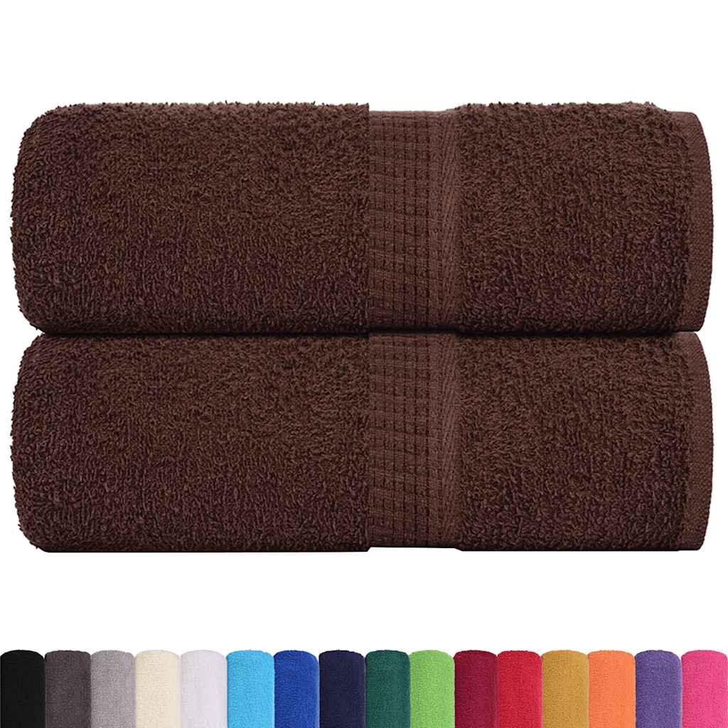 Asciugamani Da Bagno 2 Pz Frogn Marrone 30x30 Cm 100% Cotone