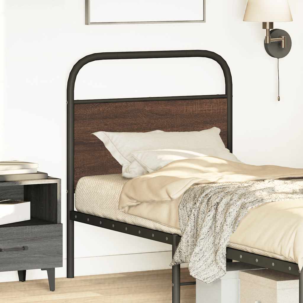 Testiera Rovere Marrone 80 Cm In Acciaio E Truciolato