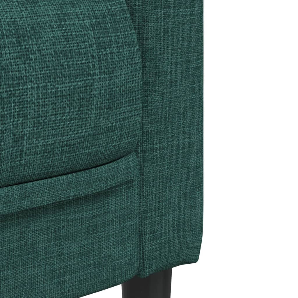 Set Di Divani 2 Pz Verde Scuro In Tessuto - Image 6