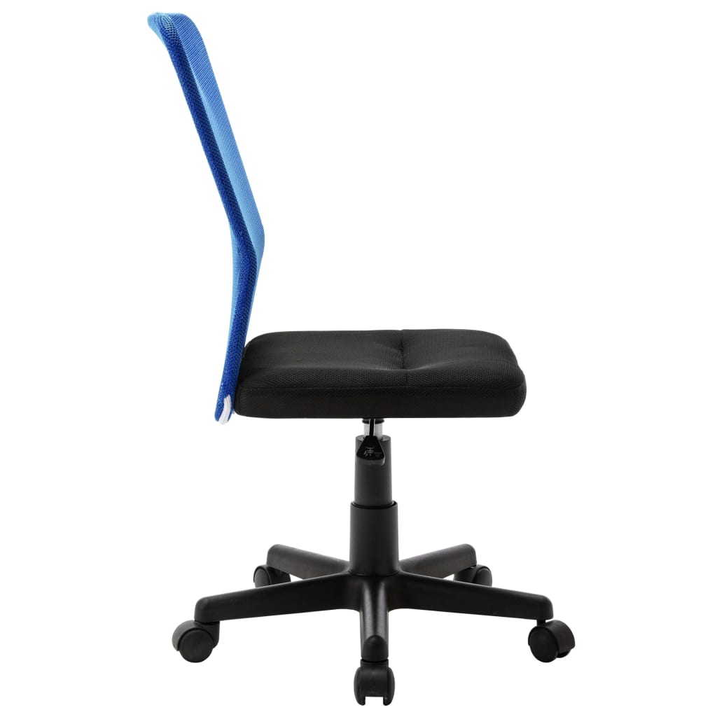 Sedia Da Ufficio Nero E Blu 44x52x100 Cm In Tessuto A Rete - Image 4