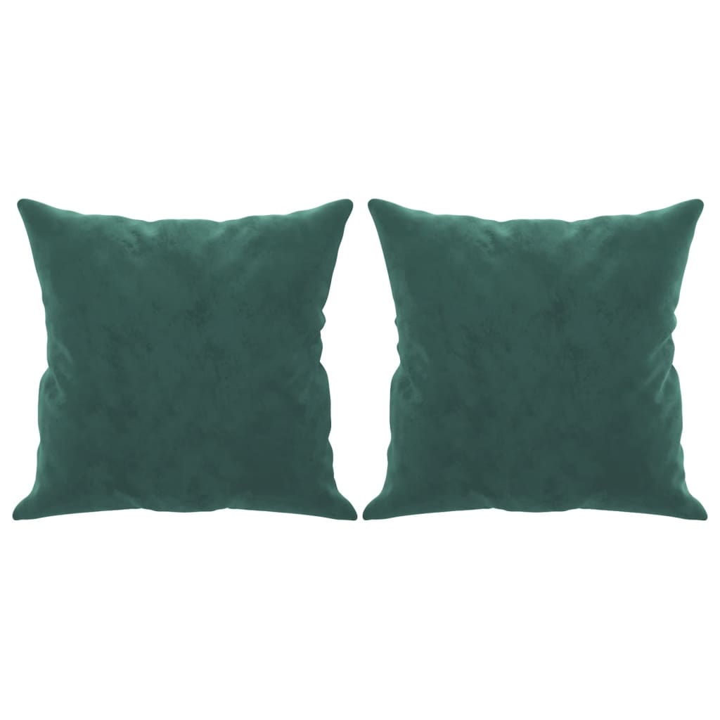 Divano A 2 Posti Con Cuscini Verde Scuro 120 Cm In Velluto - Image 5