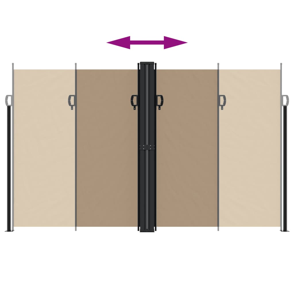 Tenda Da Sole Laterale Retrattile Tortora 200x1200 cm - Image 5