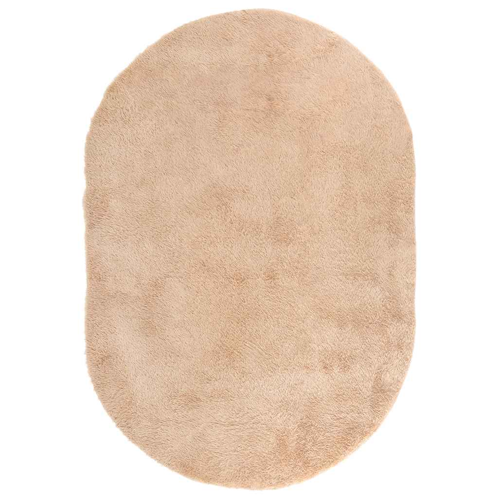 Tappeto Shaggy A Pelo Lungo Navarra Beige 300x200 Cm Poliestere - Image 2