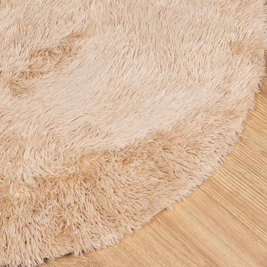 Tappeto Shaggy A Pelo Lungo Navarra Beige 300x200 Cm Poliestere - Image 4