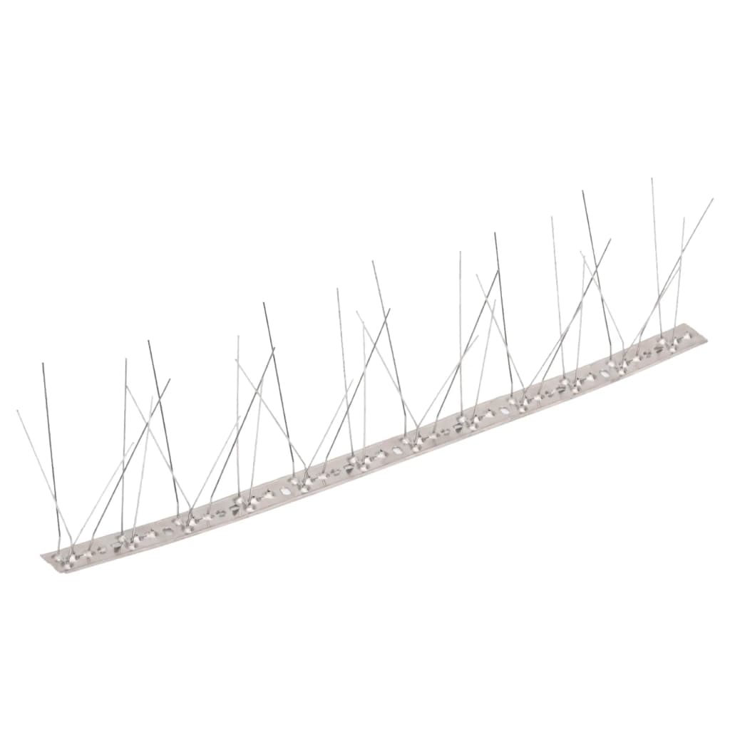 Set Dissuasori Per Uccelli E Piccioni 40 Pz Acciaio 5 File 20 M
