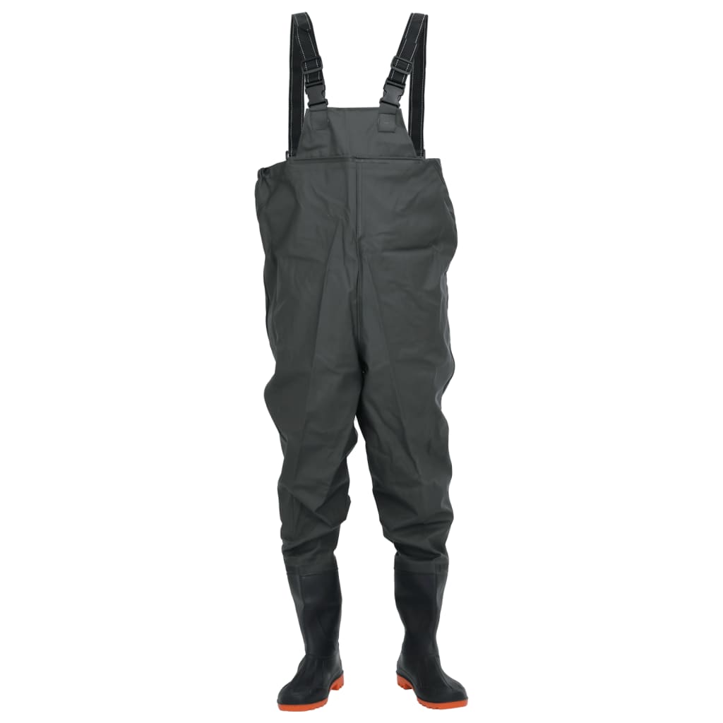 Wader Da Pesca Con Pettorina E Stivali Verde Scuro Taglia 44