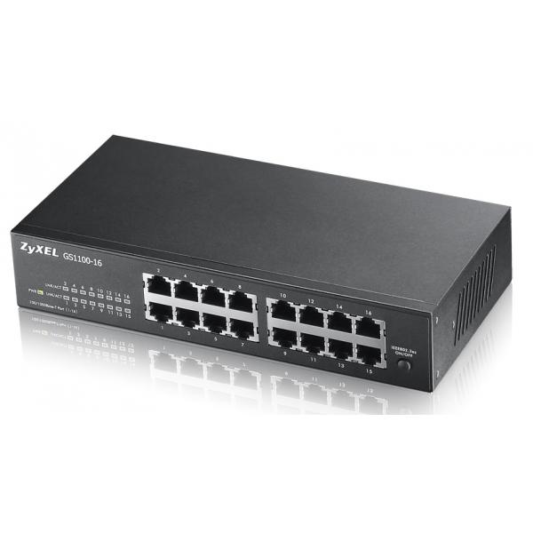 Zyxel Switch Unmanaged 16 Porte Gigabit, Design Senza Ventole, Desktop/rack