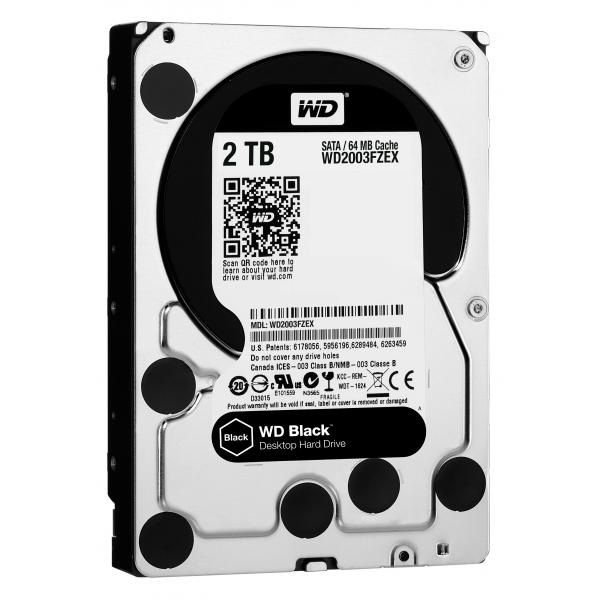 Western Digital Hdd Black 2tb 3,5 7200rpm Sata 6gb/s 64mb Cache