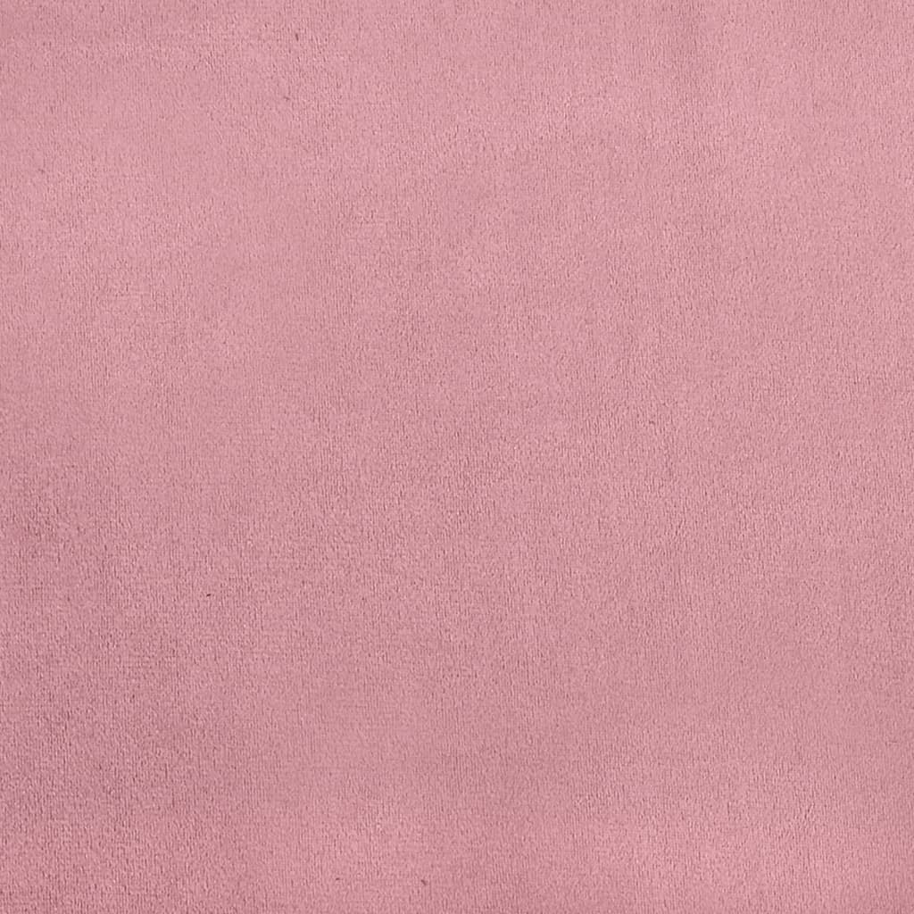 Set Di Divani 2 Pz Con Cuscini Rosa In Velluto - Image 5