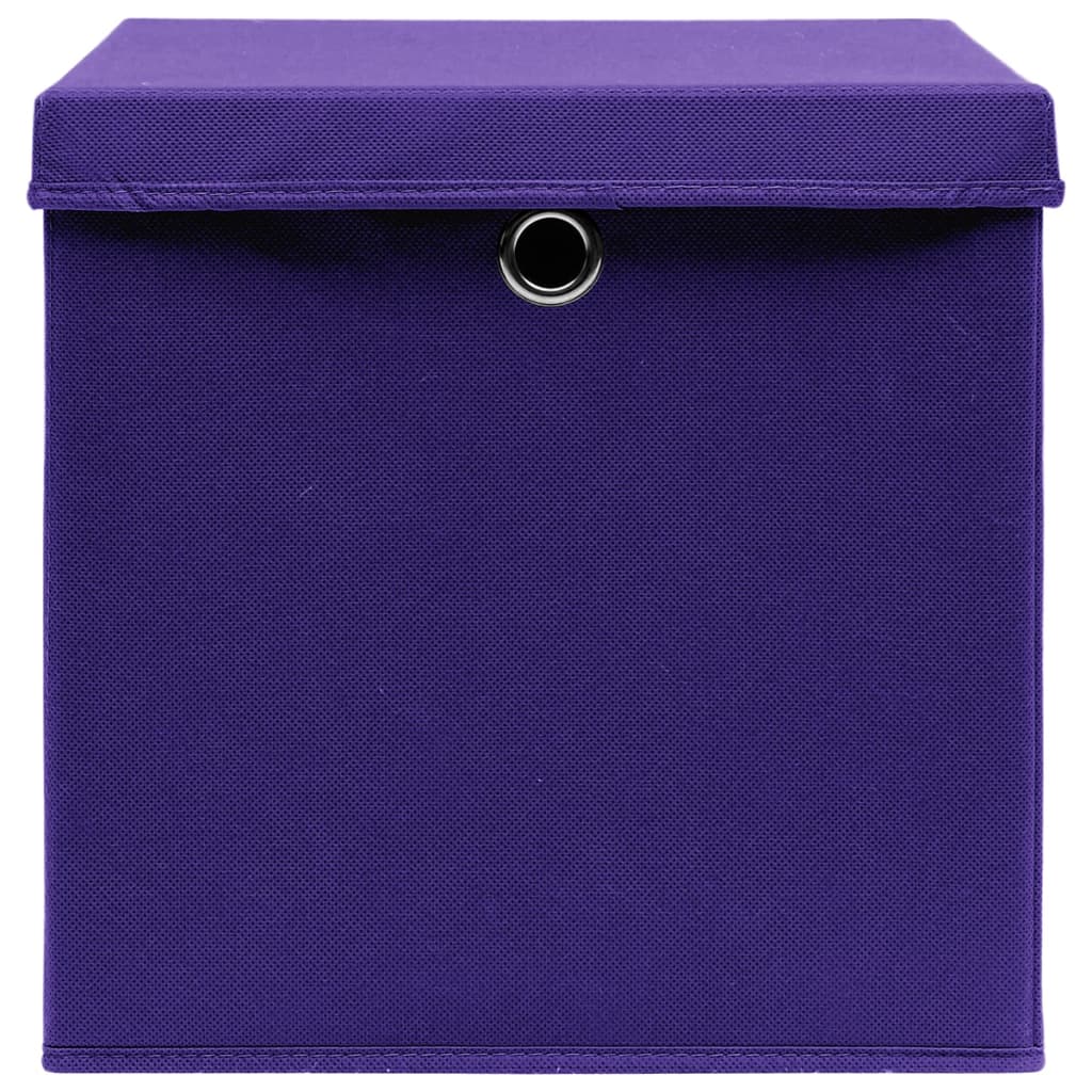 Contenitori Con Coperchi 4 Pz 28x28x28 Cm Viola - Image 3