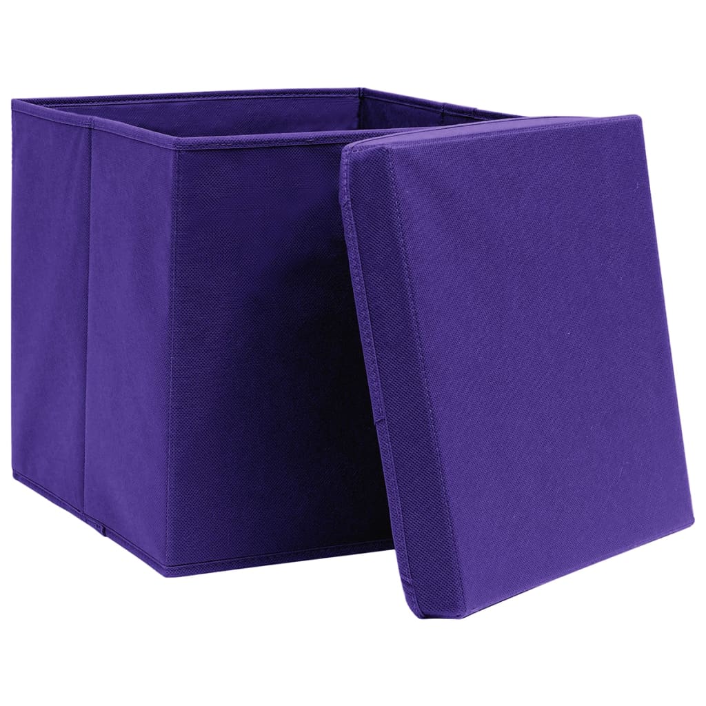 Contenitori Con Coperchi 4 Pz 28x28x28 Cm Viola - Image 4