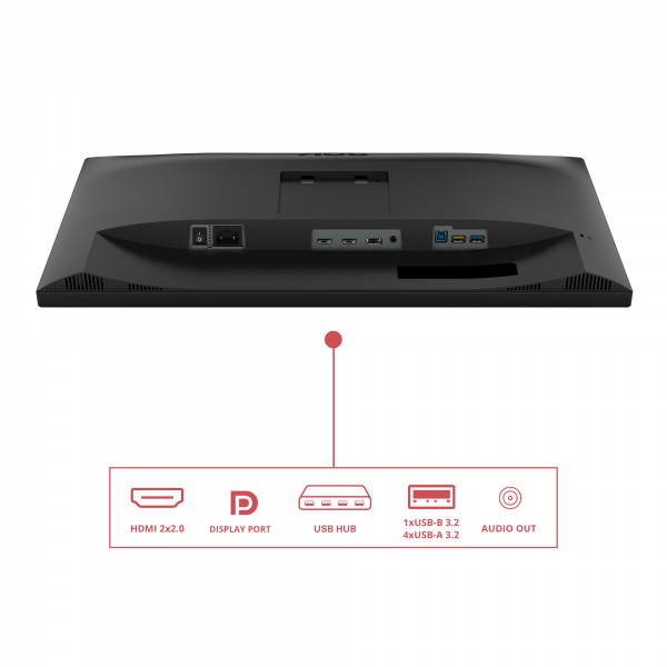 Aoc Monitor 27 Led Ips 4k Uhd 16:9 4ms 350 Cdm, Pivot, Dp/hdmi, Multimediale - Image 4