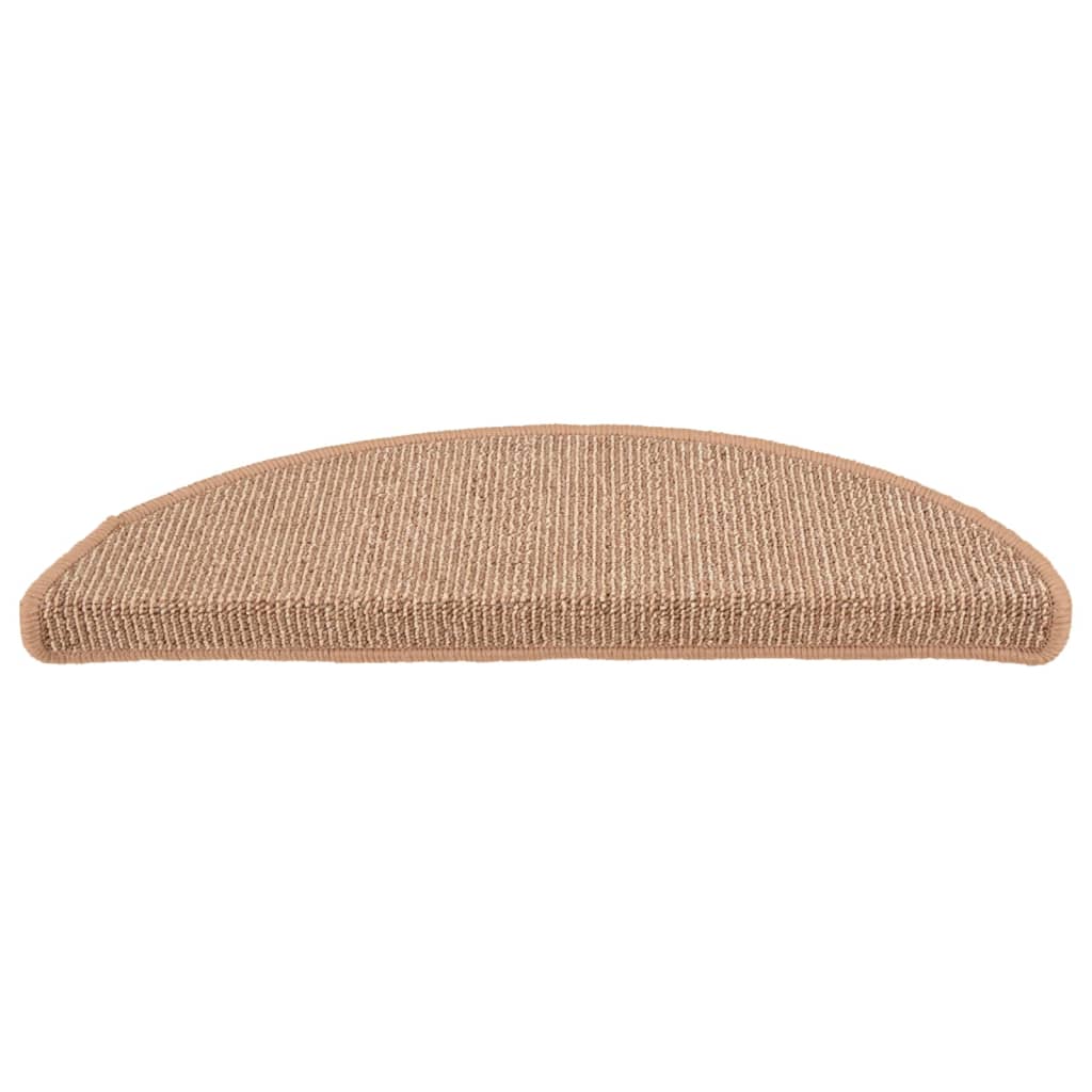 Tappetini Per Scale 15 Pz 65x21x4 Cm Marrone Chiaro Semicircolari Grandi - Image 4