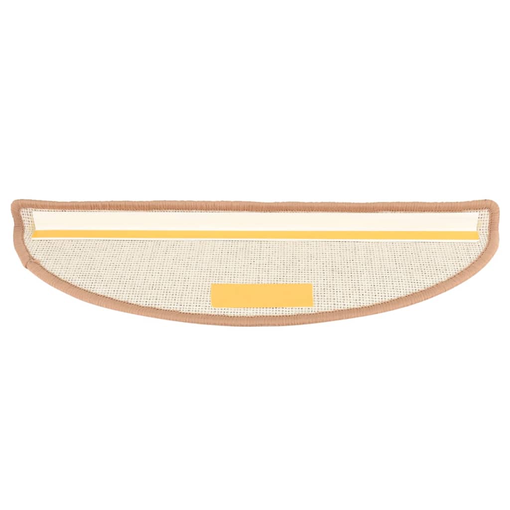 Tappetini Per Scale 15 Pz 65x21x4 Cm Marrone Chiaro Semicircolari Grandi - Image 6