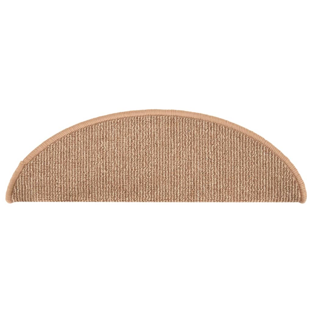 Tappetini Per Scale 15 Pz 65x21x4 Cm Marrone Chiaro Semicircolari Grandi - Image 5