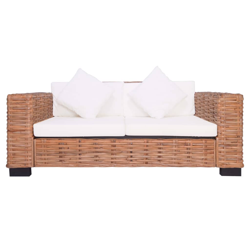 Divano Da Giardino A 2 Posti In Rattan Naturale
