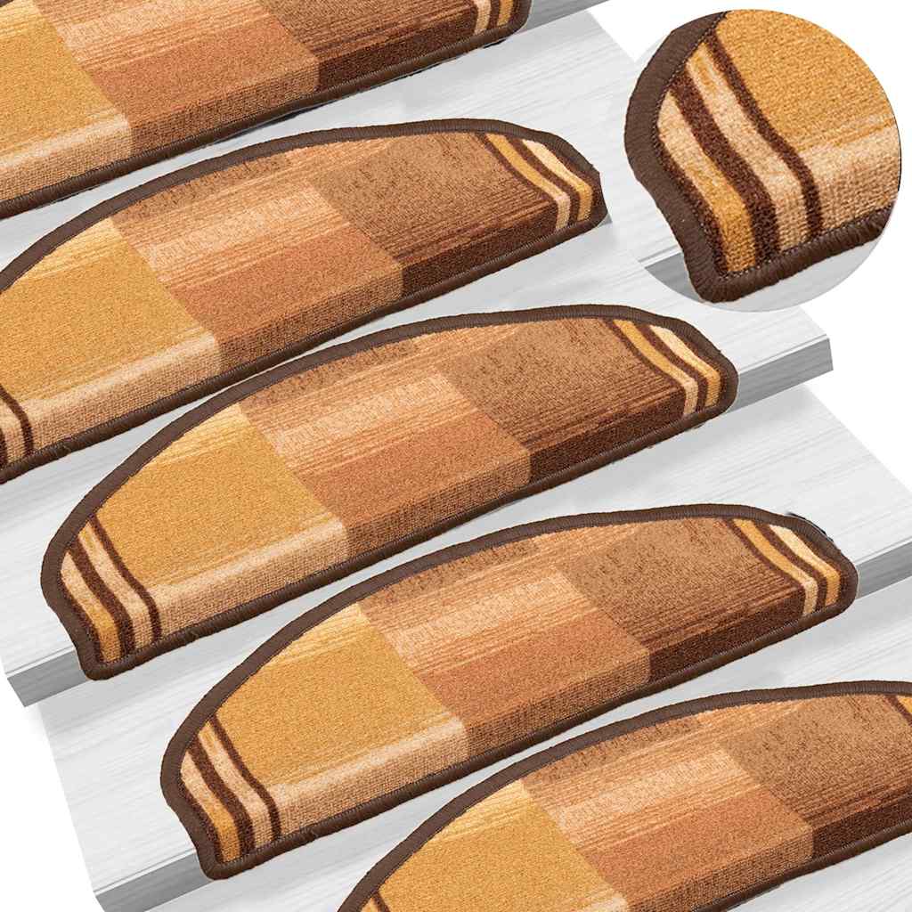 Tappetini Per Scale Autoadesivi 10pz 65x21x4 Cm Marroni - Image 5