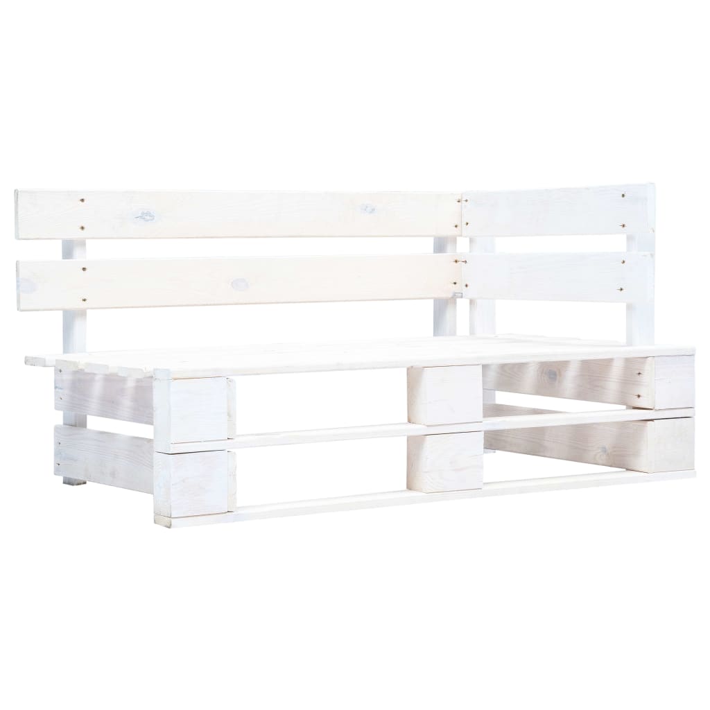 Divano Angolare Da Giardino Pallet Legno Pino Impregnato Bianco