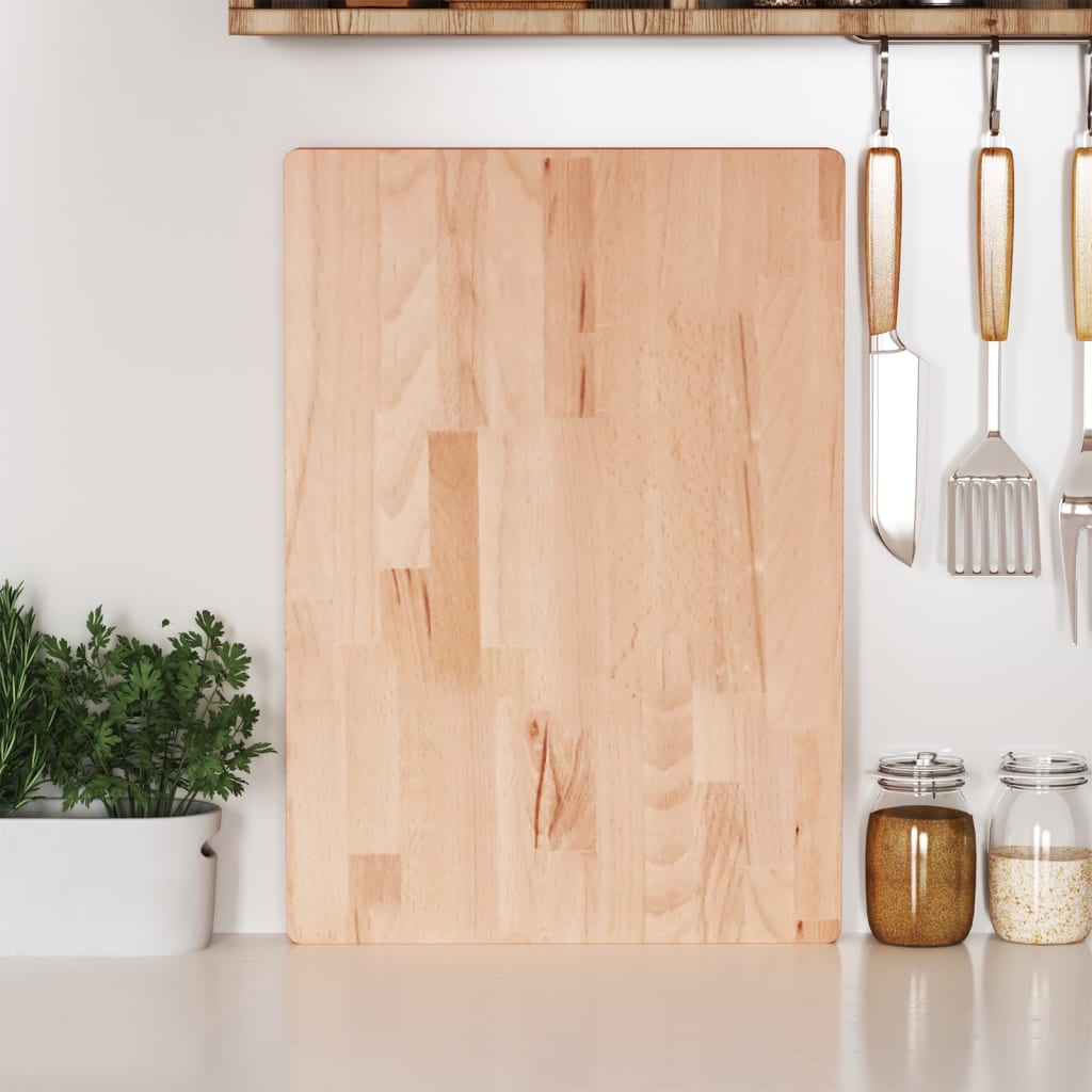 Tagliere 50x35x4 Cm In Legno Massello Di Faggio