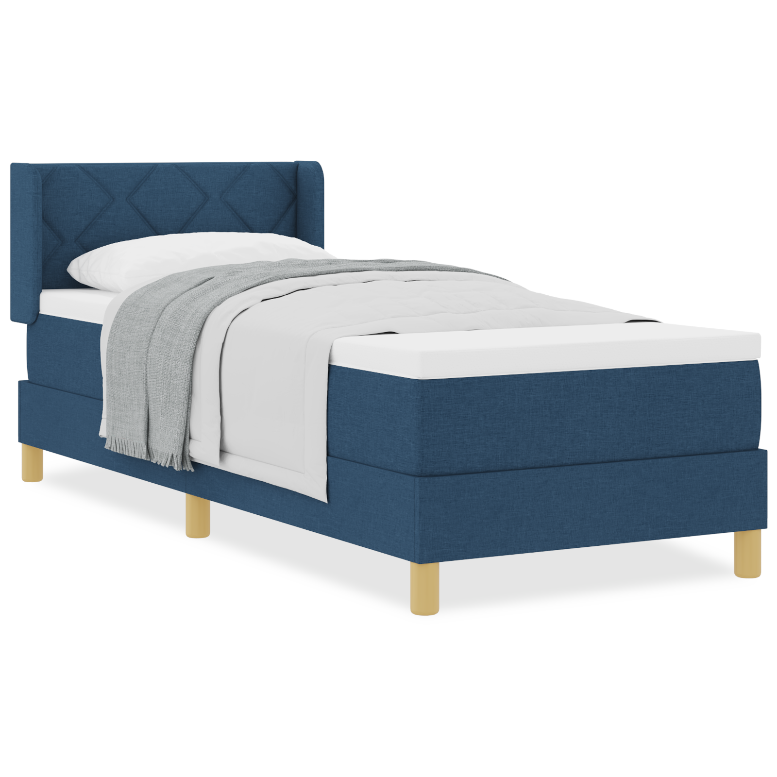 <strong>letto A Molle</Strong> Blu 80 X 200 Cm Tessuto - Image 4