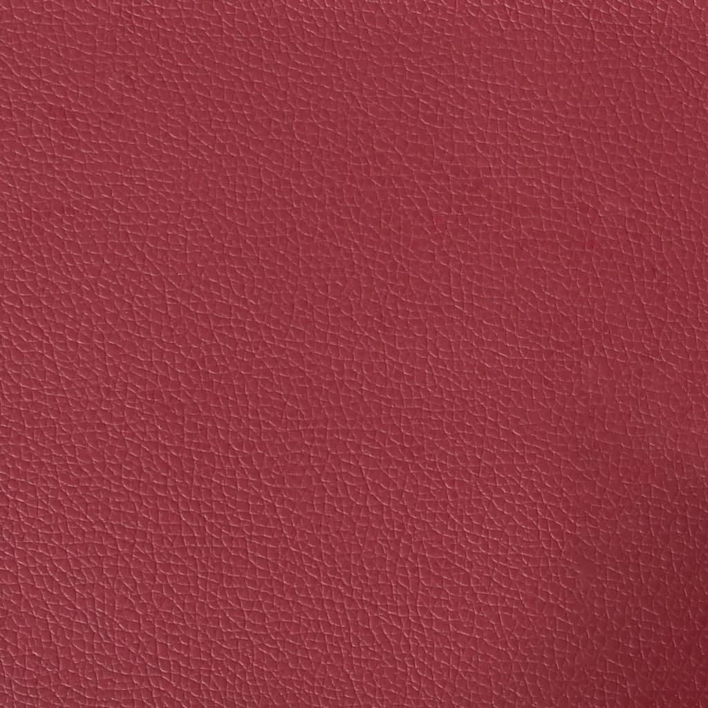 Poltrona Con Poggiapiedi Rosso Vino 60 Cm In Similpelle - Image 6
