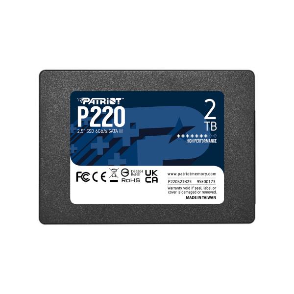 Patriot Ssd Interno P220 2tb 2,5" Sata 6gb/s R/w 550/500