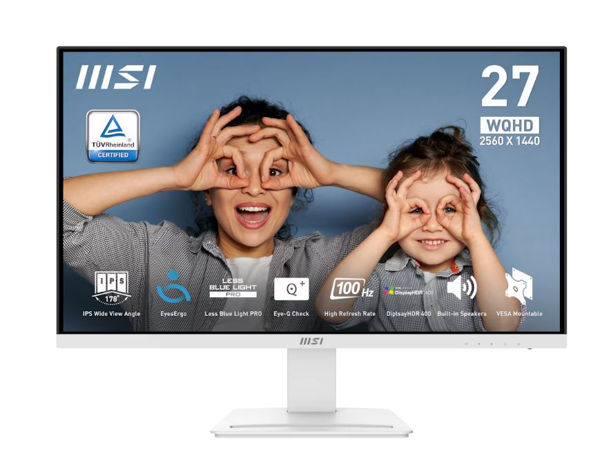 Msi Pro Mp273qwde E2 Office Monitor - Ips Panel 100hz White 1ms Mprt Response Time - Flachbildschirm (tft/lcd) - 27" [energieklasse E] (9s6-3pb69H-04