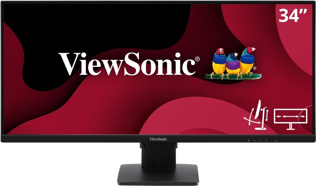 Viewsonic Va3456-Mhdj - LeD-Monitor - 86,4 Cm (34") (34.1" Sichtbar) - 3440 X 1440 Uwqhd @ 75 Hz - Ips - 400 Cd/m² - 1000:1 - Hdr10 - 4 Ms - 2xhdmi,