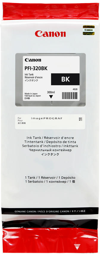 Canon PfI-320 Bk - 300 Ml - Schwarz - Original - Tintenbehälter - Für Imageprograf TM-200, TM-205, TM-300, TM-305 (2890c001)