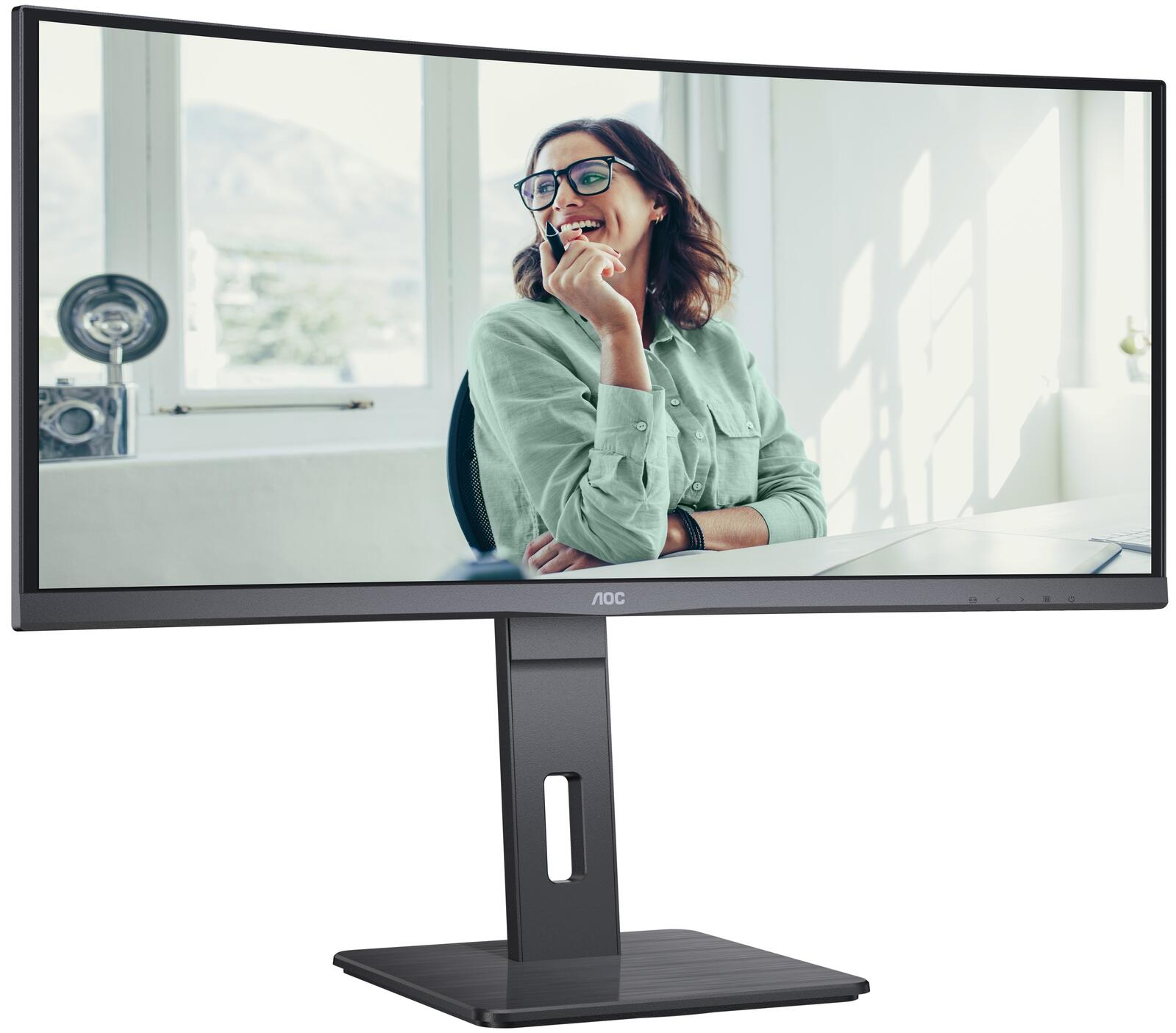 Aoc Cu34p3cv Computerbildschirm 86,4 Cm (34" ) 3440 X 1440 Pixel Ultrawide Quad Hd Led Schwarz (cu34p3cv)