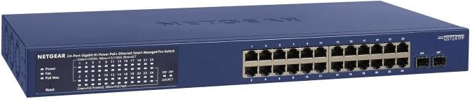 Netgear Smart Gs724tpp - Switch - L3 Lite - Smart - 24 X 10/100/1000 (poe+) + 2 X Gigabit Sfp - Desktop, An Rack Montierbar - Poe+ (380 W) (gs724tpp-