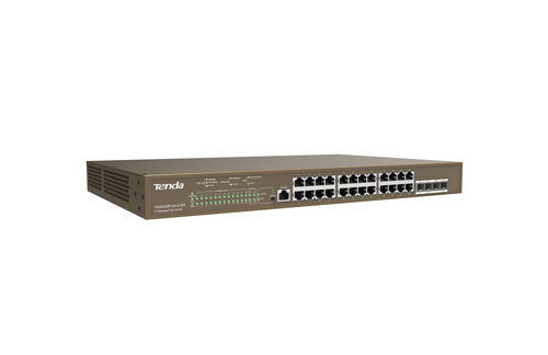 Tenda Switch L3 Managed Poe Switch 24 Porte 10/100/1000 BasE-T Ethernet - 4 Porte 1000 BasE-X Sfp -1