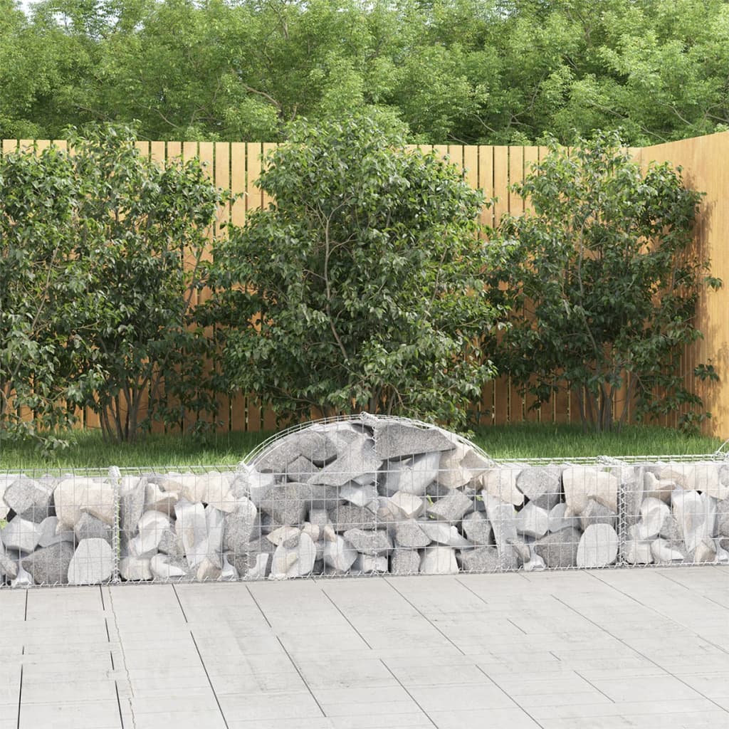 Cesti Gabbioni Ad Arco 9 Pz 200x30x40/60 Cm Ferro Zincato