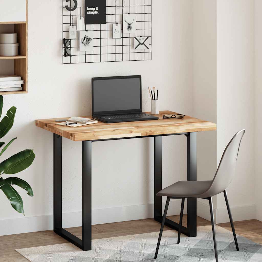 Piano Scrivania A Olio 80x70x4 Cm Legno Massello Di Acacia