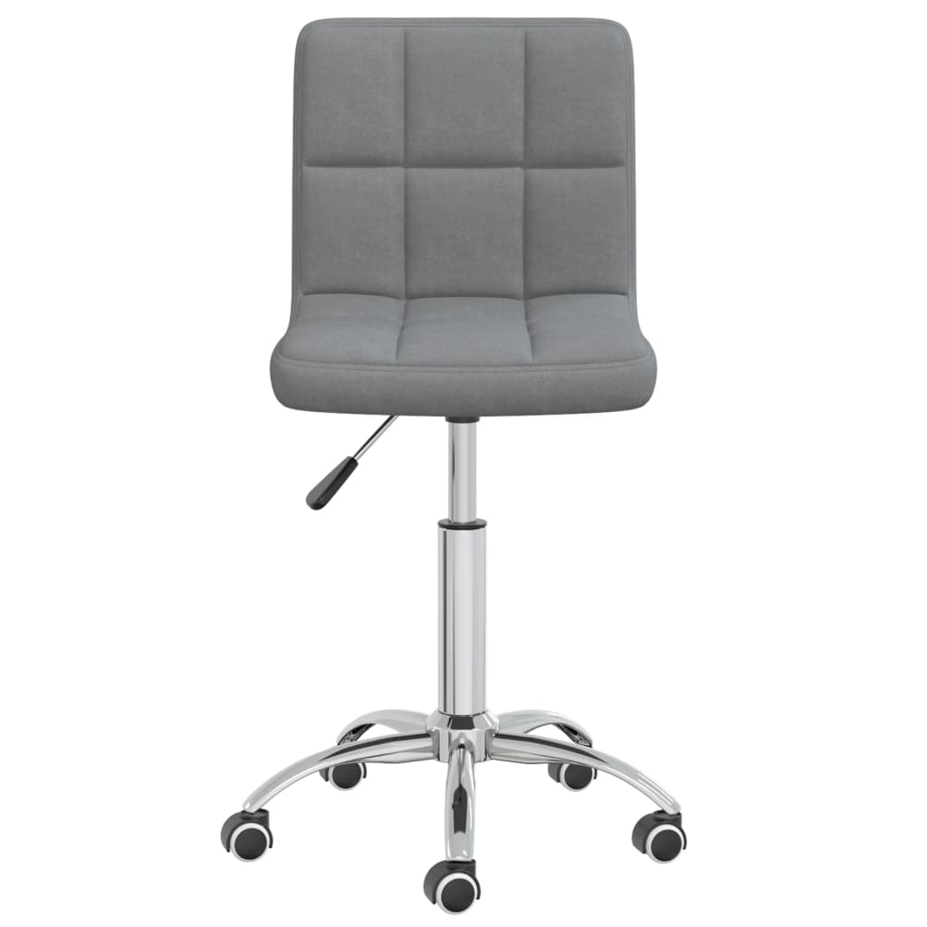 Sedia Da Ufficio Girevole Grigio Chiaro In Tessuto - Image 3
