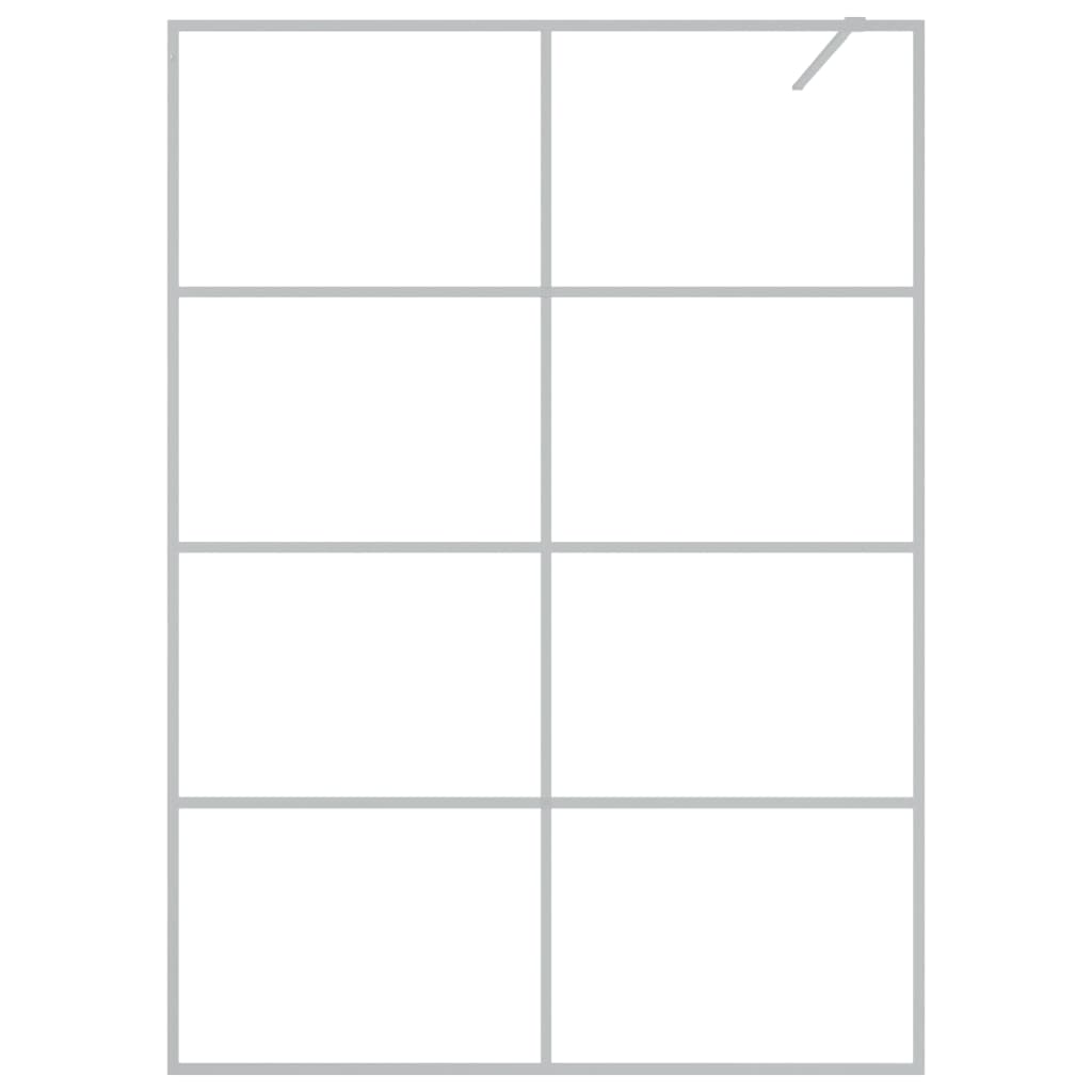 Parete Doccia Walk In Argento 140x195 Cm Vetro Trasparente Esg - Image 3