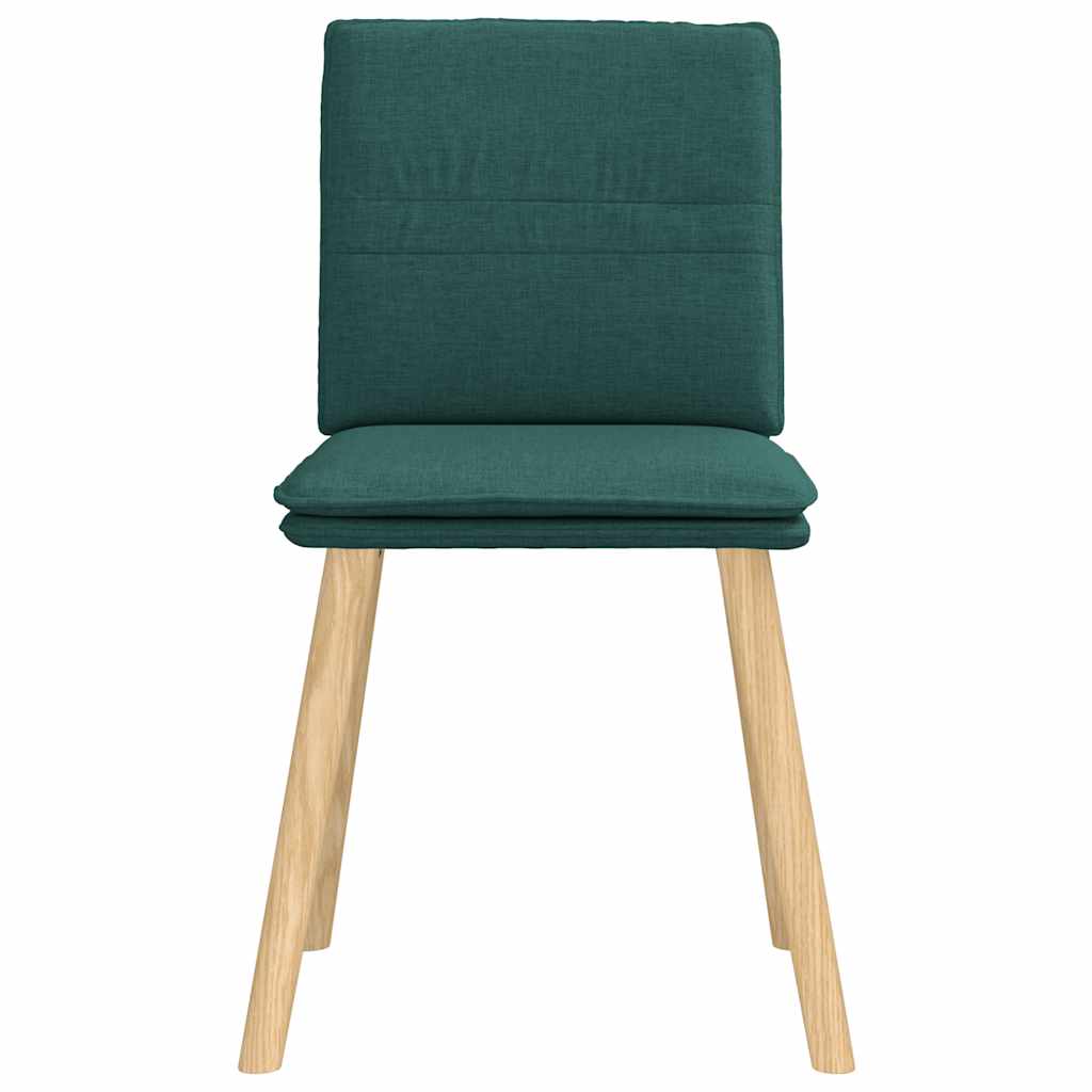 Sedie Da Pranzo 4 Pz In Tessuto Verde Scuro - Image 4