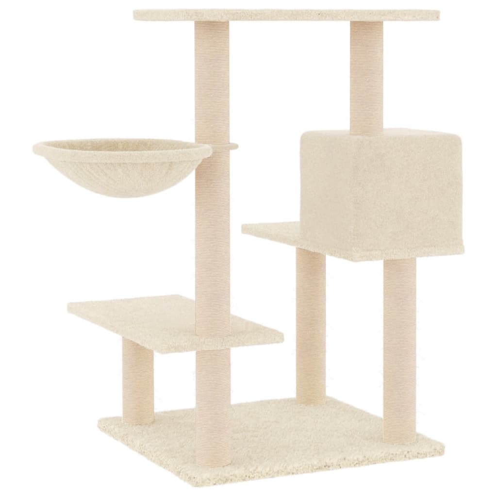 Albero Per Gatti Con Tiragraffi In Sisal Crema 82,5 cm - Image 5