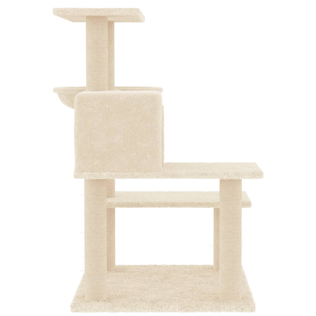 Albero Per Gatti Con Tiragraffi In Sisal Crema 82,5 cm - Image 4